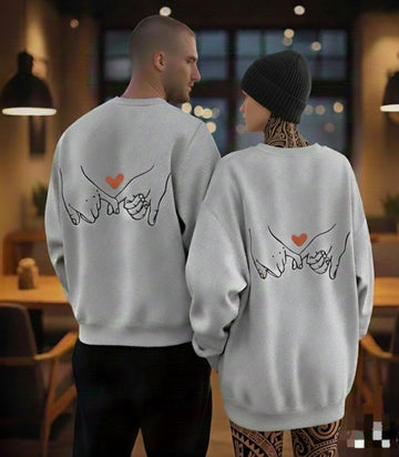 Coppia di felpe mani love